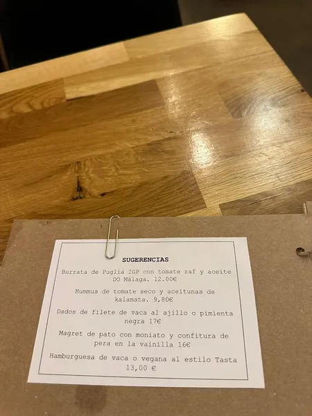 menu 2 of Tasta Gràcia