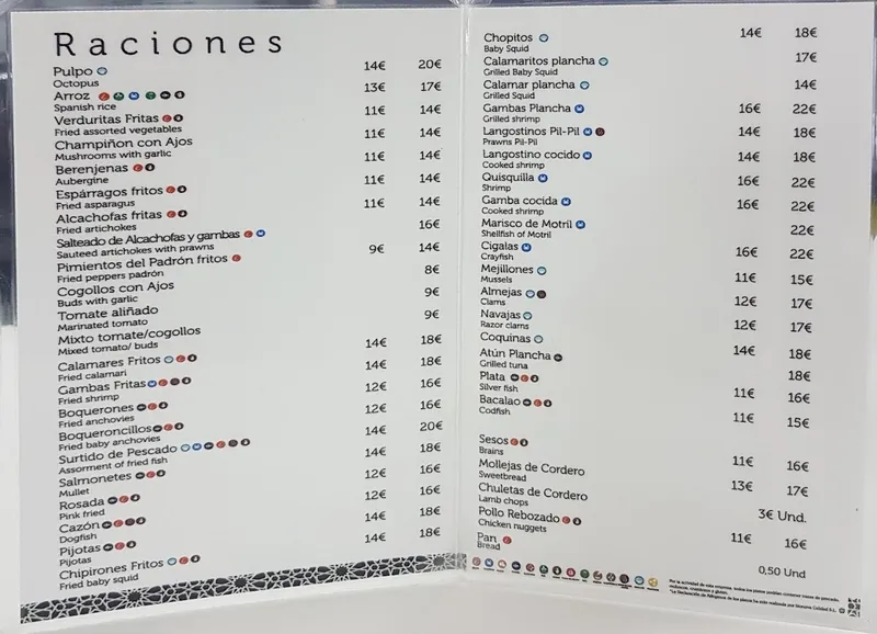 menu 0 of Los Diamantes - Plaza Nueva