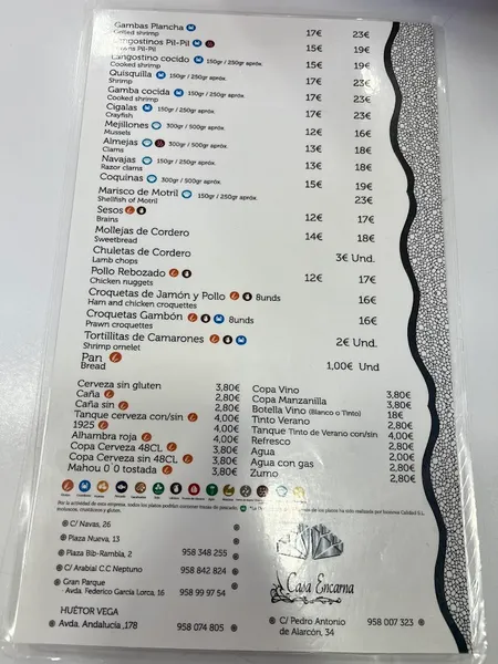 menu 2 of Los Diamantes - Plaza Nueva