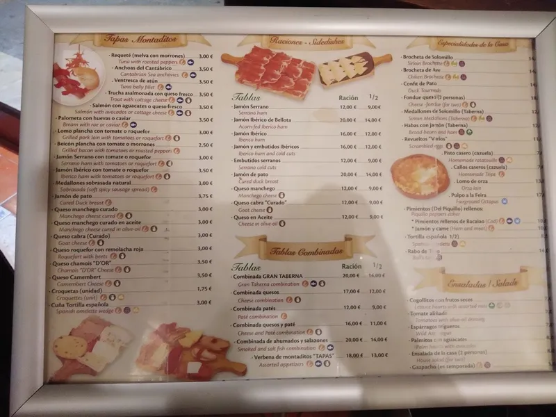 menu 0 of La Gran Taberna