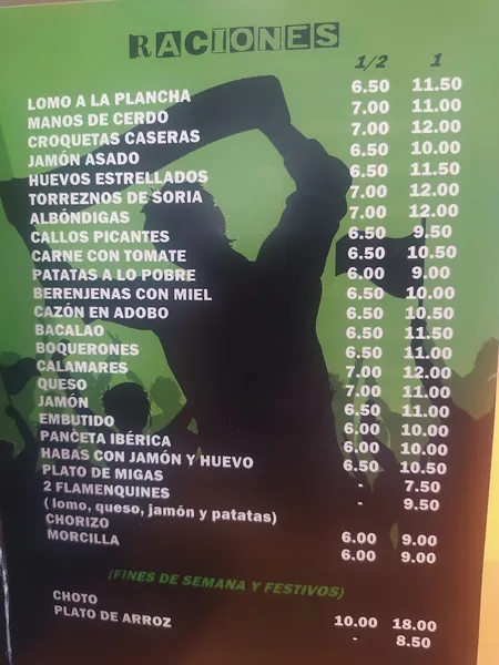 menu 0 of Taberna Andaluza
