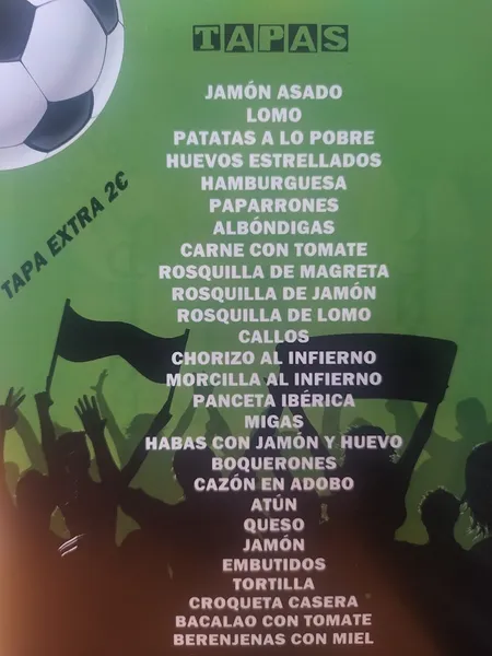 menu 1 of Taberna Andaluza