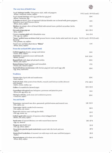 menu 0 of KultO