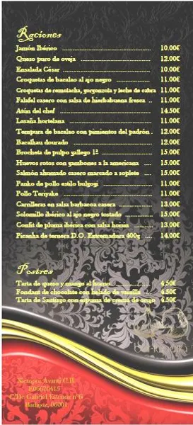 menu 0 of Bar Tapería Ajonegro
