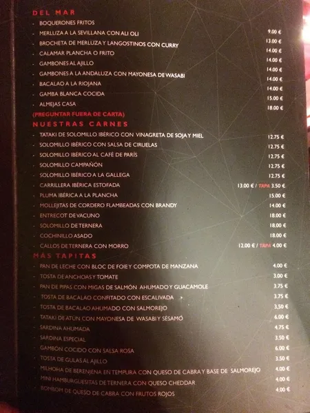menu 0 of Degusta Badajoz Campañon