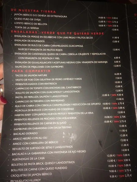 menu 1 of Degusta Badajoz Campañon