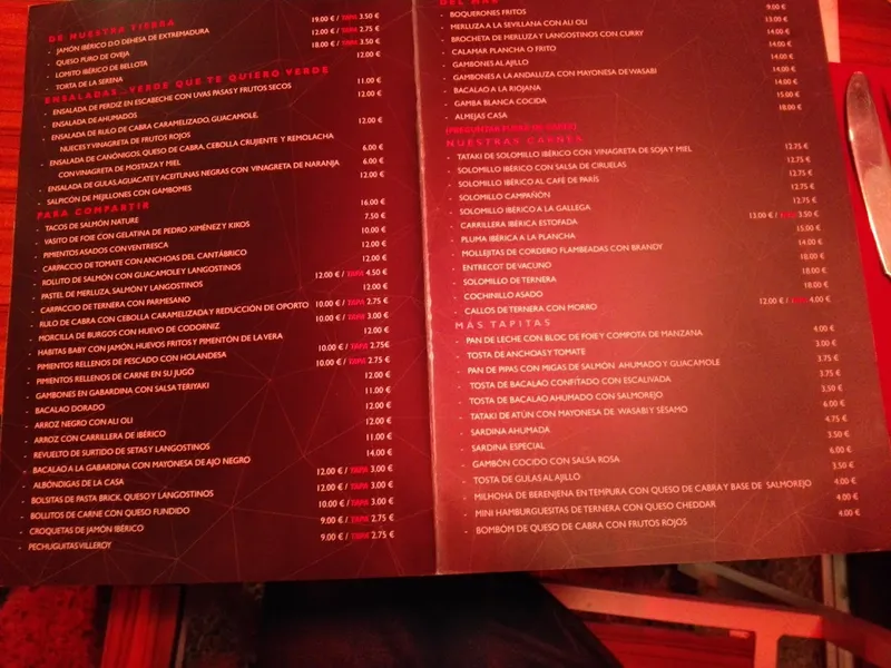 menu 2 of Degusta Badajoz Campañon