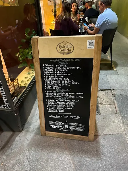 menu 0 of No Ni Ná Gastrobar