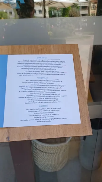 menu 0 of Saona Castellón