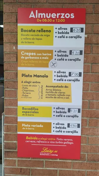 menu 2 of Restaurante Luisy