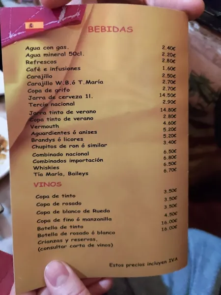 menu 2 of La Bodeguilla Del Gato