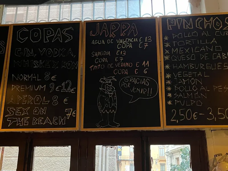 menu 1 of Bar Los Picapiedra