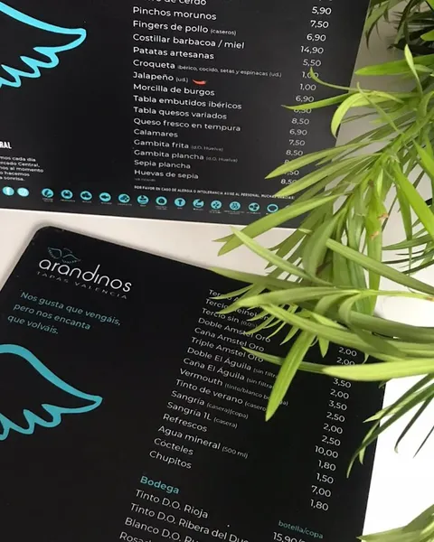 menu 0 of Arandinos