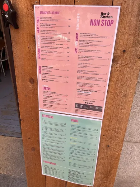 menu 1 of CLANN BAR TAPAS