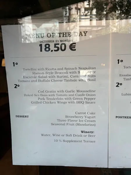 menu 2 of Restaurant Els Porxos