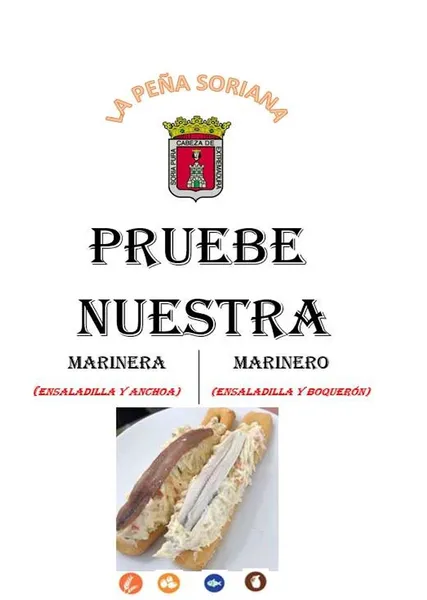 menu 1 of Bar La Peña Soriana