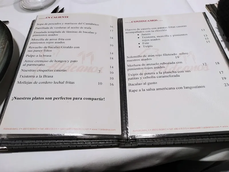menu 0 of Restaurante 11 Aldeanos