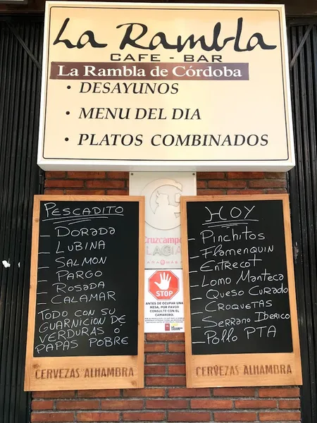 menu 1 of La Rambla Cafeteria