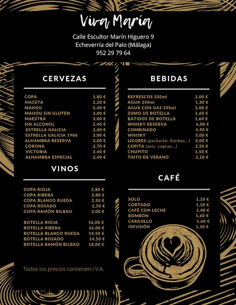 menu 0 of Cafetería Viva María