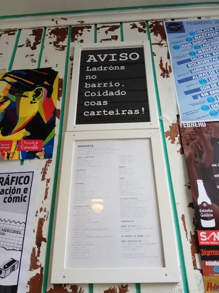 menu 1 of Bar Barbería
