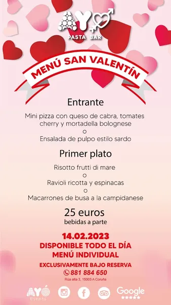 menu 0 of Ayó Pasta Bar