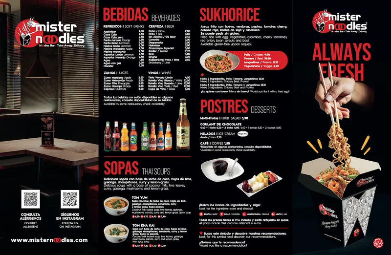 menu 1 of Mister Noodles Express