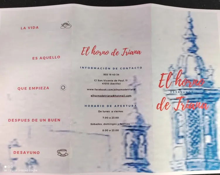 menu 1 of Horno de Triana