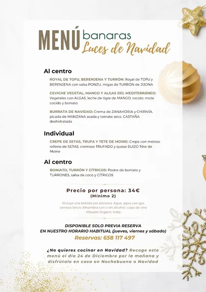 menu 0 of Restaurante vegetariano Banaras