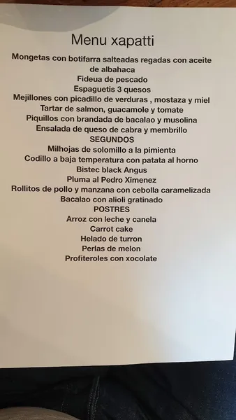 menu 0 of Xapatti