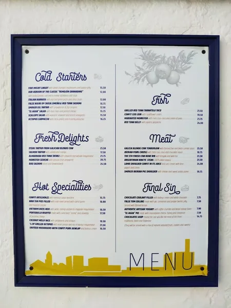 menu 0 of Restaurante Carmen El Agua