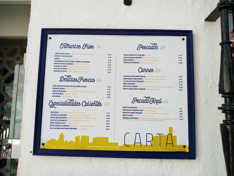 menu 1 of Restaurante Carmen El Agua