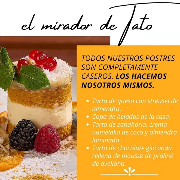 menu 0 of El Mirador de Tato