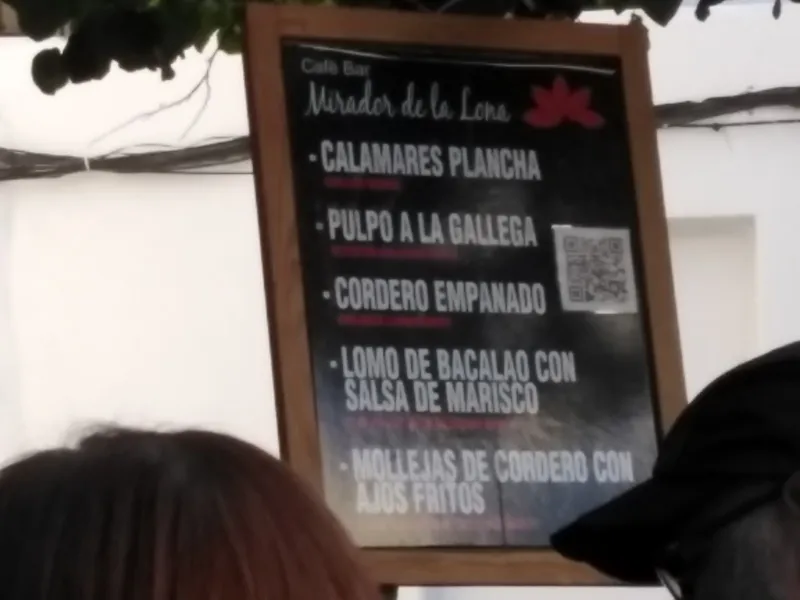 menu 0 of Café Bar Mirador de la Lona
