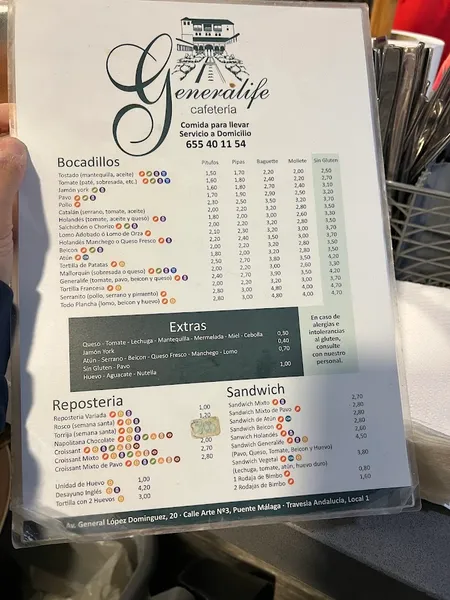 menu 2 of Churrería Generalife