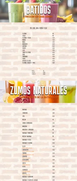 menu 1 of Cafeteria La Plaza