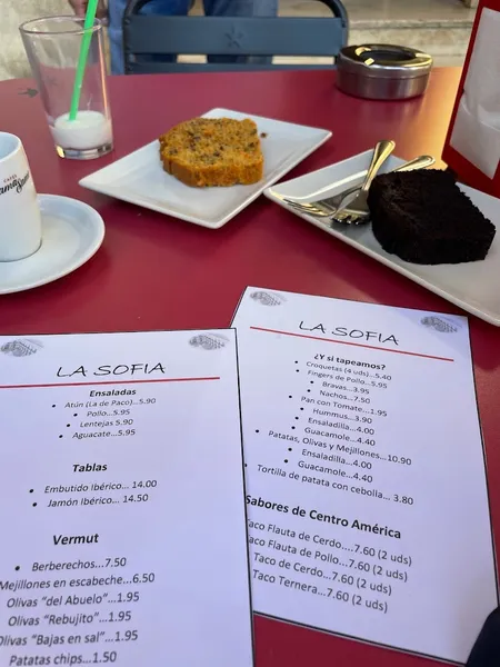 menu 1 of La Sofia Bar