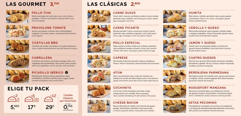 menu 0 of Empanadas Malvón