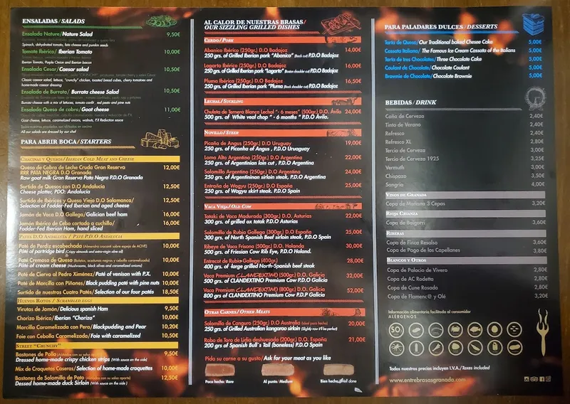menu 0 of EntreBrasas
