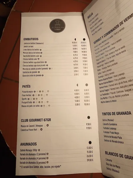 menu 0 of La Trastienda