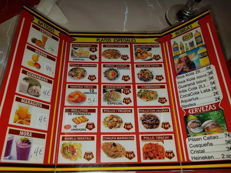 menu 2 of El Rincón del Chifa Peruano