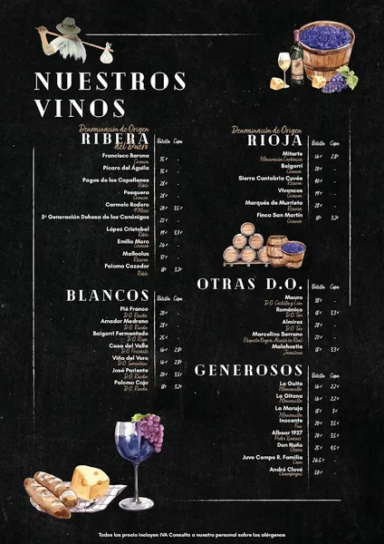 menu 0 of La Talega