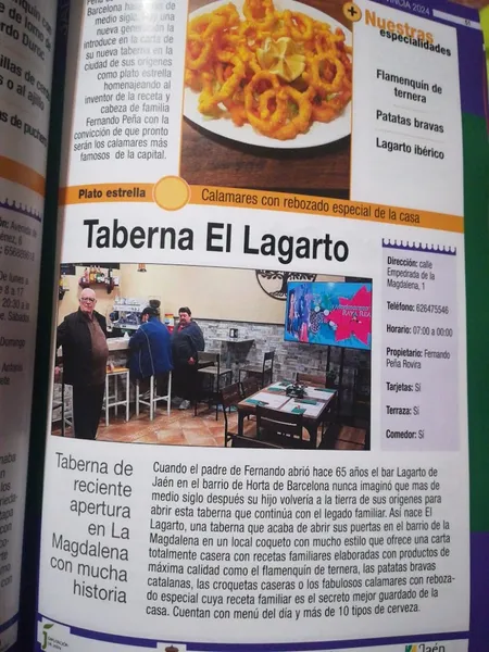 menu 0 of Restaurante El lagarto de Jaén