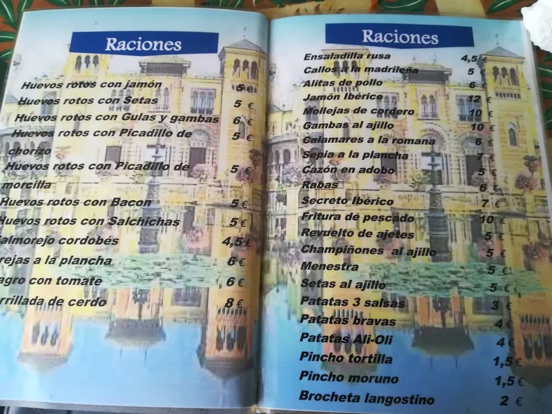 menu 0 of La Bodeguita del Sur