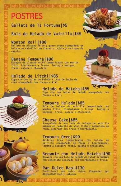 menu 0 of Oriental City Mérida