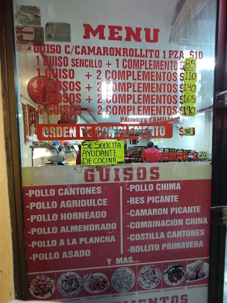 menu 0 of COMIDA CHINA CHAN FA