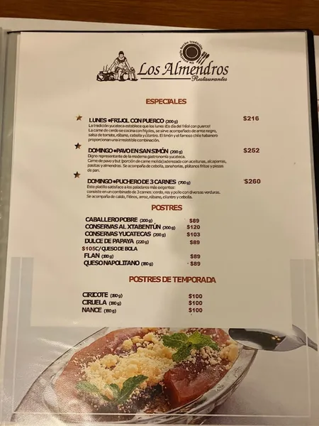 menu 0 of Los Almendros