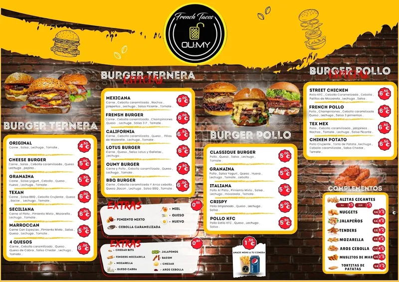 menu 0 of Oumy frenchtacos