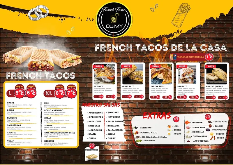 menu 1 of Oumy frenchtacos