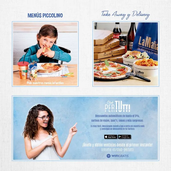 menu 0 of La Mafia se sienta a la mesa