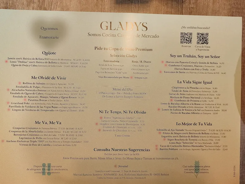 menu 0 of Restaurante GLADYS